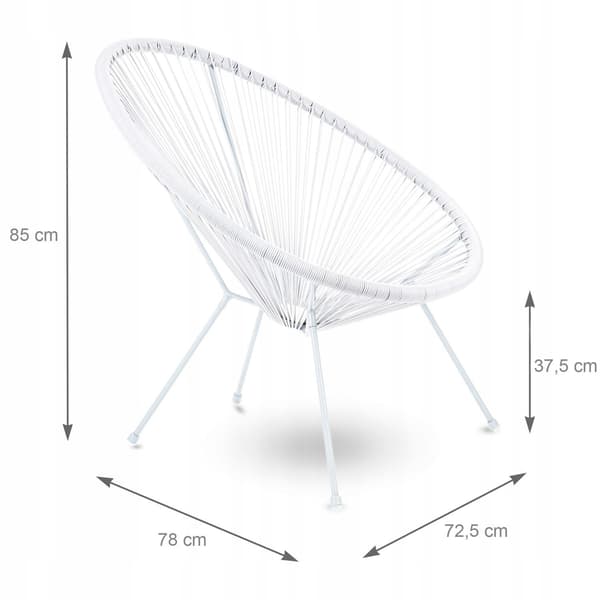 Acapulco stol | metal | havemøbel | rundt design | sort