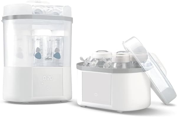 Flasksterilisator vit | torkfunktion | 6 flaskor | 2 konfigurationer