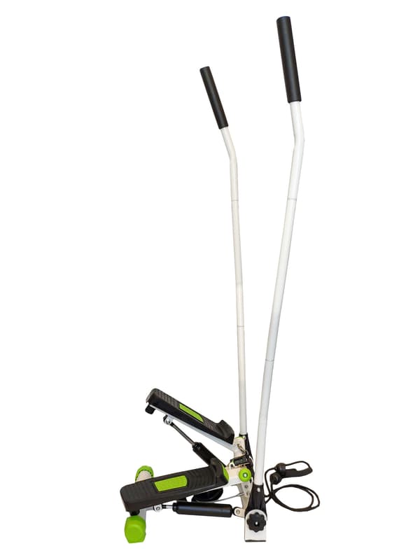 Hemmatraning utrustning | vit gron | stepper med elastiska band | konditionstraning