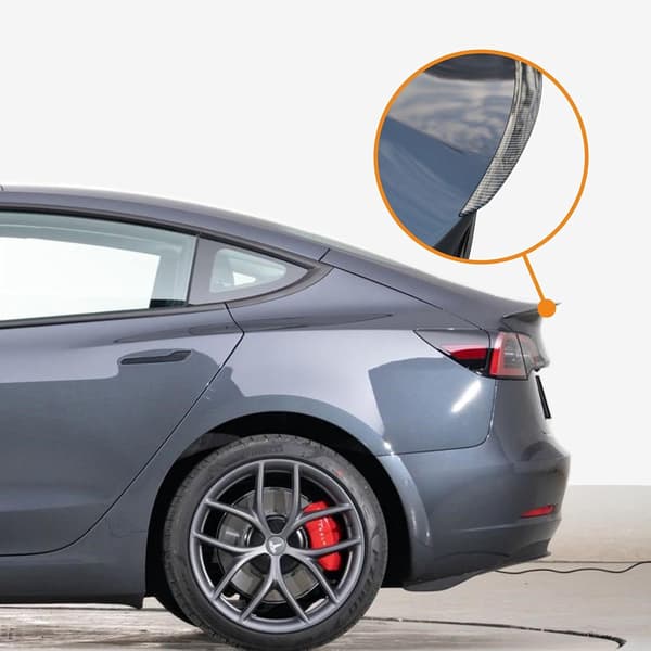 Bilvinge Tesla Model 3 2018-2023 | Sort lakering | Bagklapsmontering