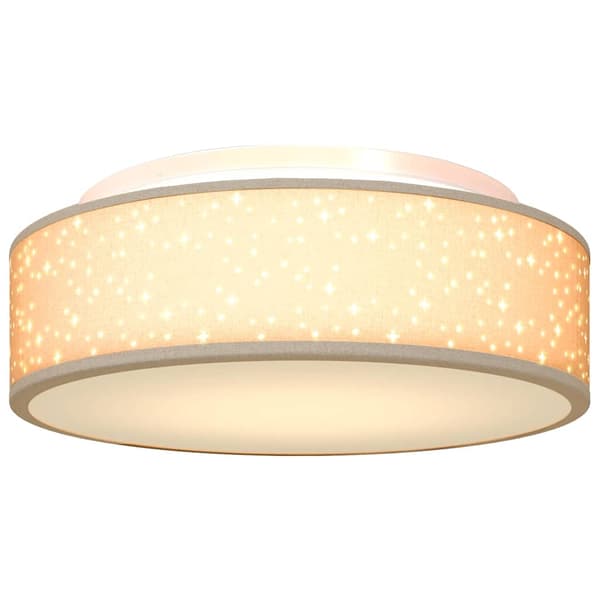 Tygplafond gråbrun | 38 cm diameter | takbelysning
