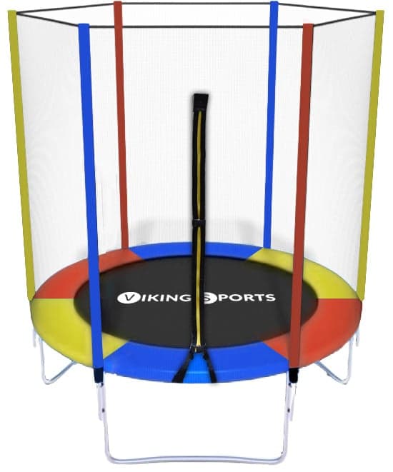 Trampolin 183 cm | Regnbue | Med sikkerhedsnet | Have