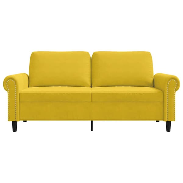 2-sitssoffa gul | 140 cm | sammet | vardagsrum