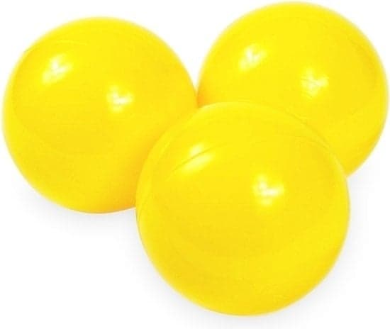 Plastikbolde gule | 500 pak | 70 mm diameter | kvalitetsmateriale