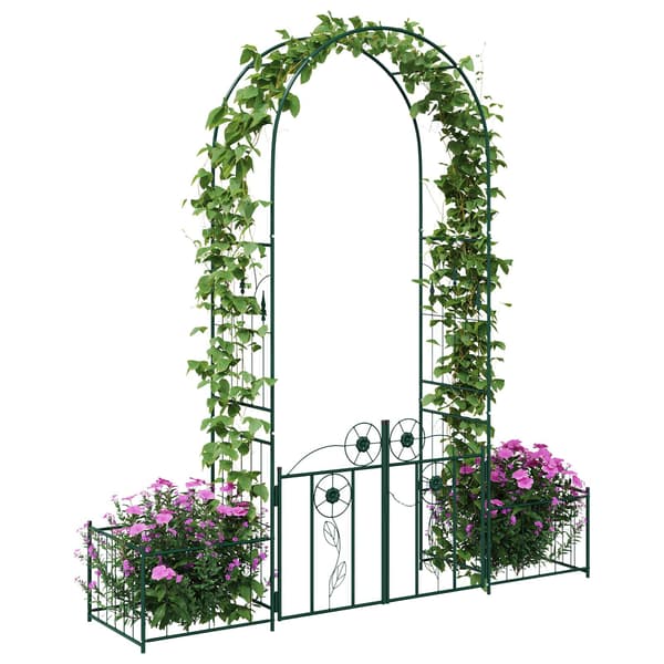 Rosbåge 203x50x218 cm Grön | Klätterstöd | Metallbåge