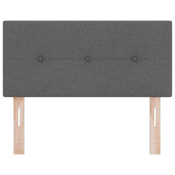 Sänggavel 80 cm | mörkgrå | tyg | LED-belysning