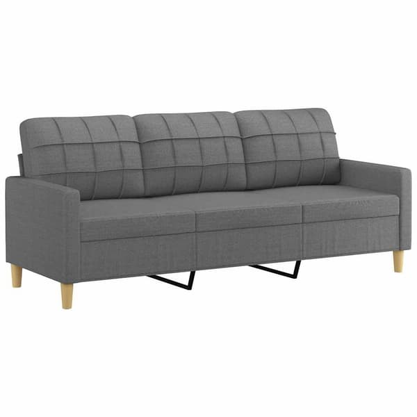 3-sitssoffa mörkgrå | 180 cm | tyg | möbler