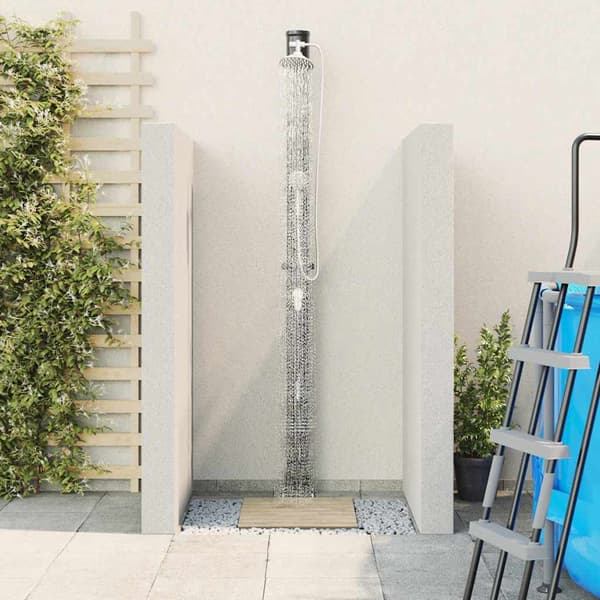 Udendørs solbruser 20 L | PVC og aluminium | Sort