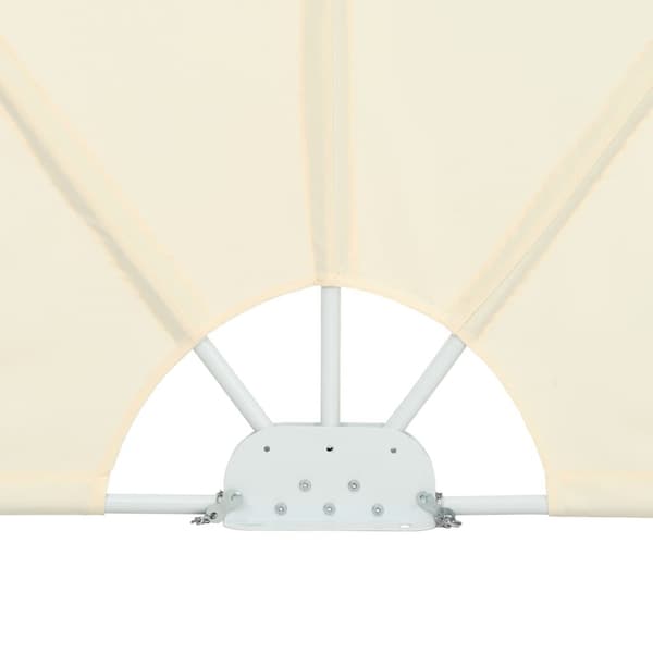 Terrasseskærm foldbar 400x200 cm | Creme | Polyester | Stål