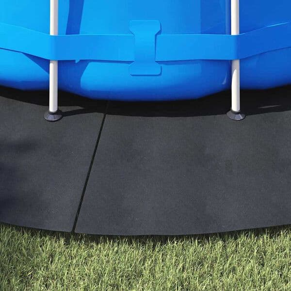vidaXL Poolunderlag Svart Ø 458 cm Polyestergeotextil