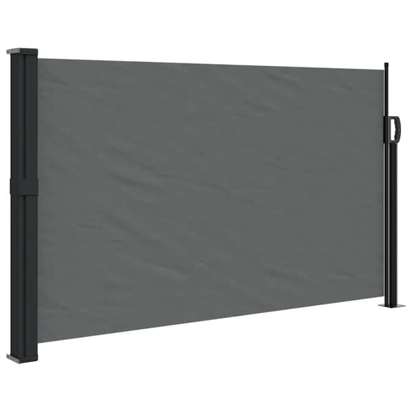 Sidemarkise antracit | 120x600 cm | udtrækkelig | polyester | UV-resistent
