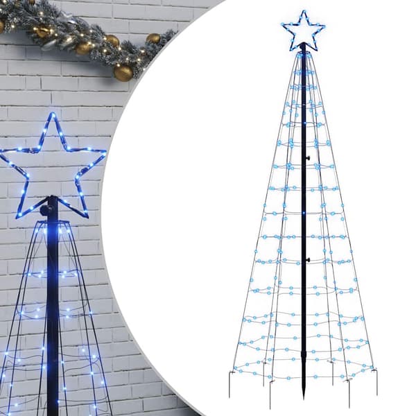 Lysgran 180 cm | blå | 220 LED-lys | julebelysning