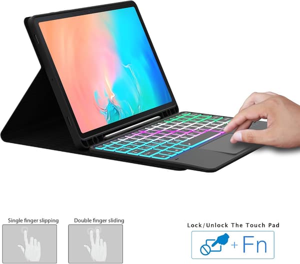 Tabletetui med tastatur | Galaxy Tab S9 11" | trackpad | oplyste taster
