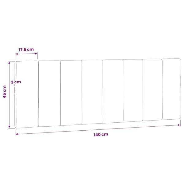 vidaXL Sänggavelkudde "Hanko" 140 cm Sammet Blå