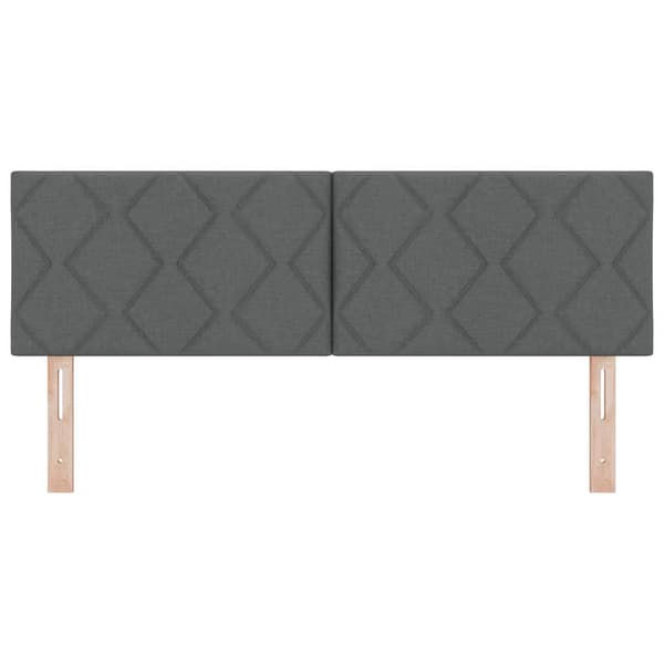 Stofhovedgærde mørkegrå | 80 cm | geometrisk | tekstil | vægmonteret