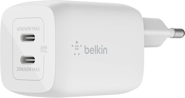 Mobiloplader 65W | til iPhone og MacBook | USB-C porte | kompakt