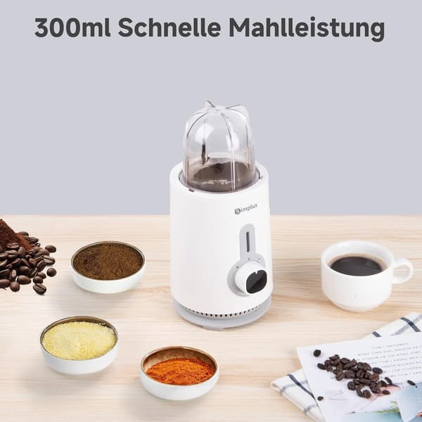 Foodprocessor til smoothies & kød | 1,25L, 500ml & 300ml | 3 hastigheder | Rustfri design