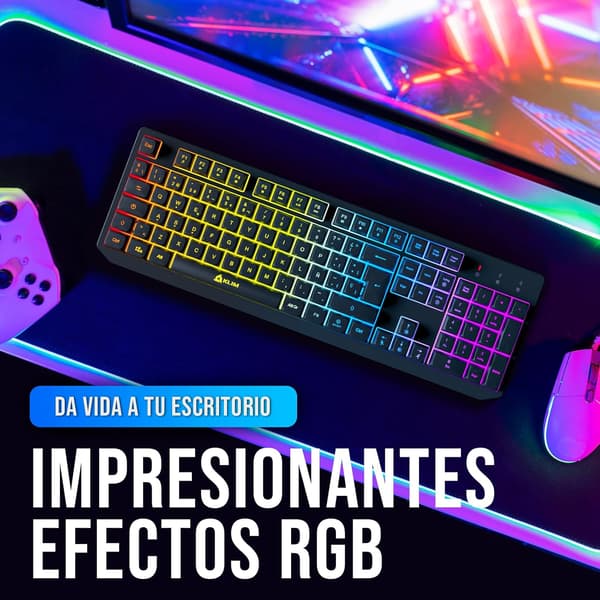 Computertastatur trådløst | Sort | RGB-belysning