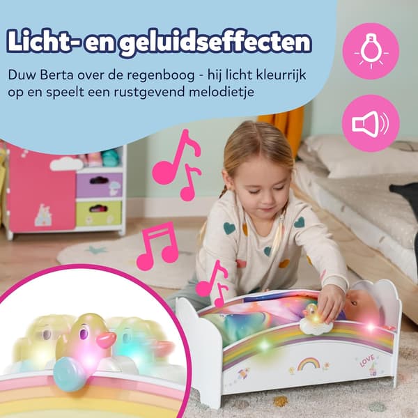 Dockbädd med ljuseffekt | vaggvisa | leksak för dockor