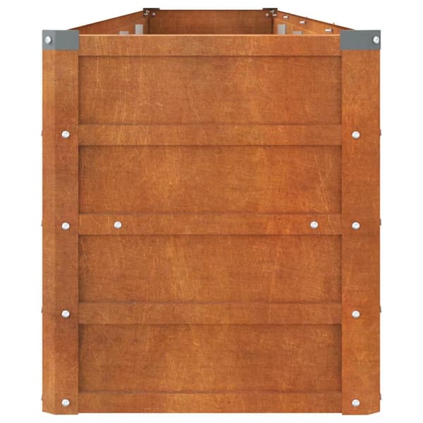 Havebed stor 320x40x45 cm | rustfarvet | cortenstål