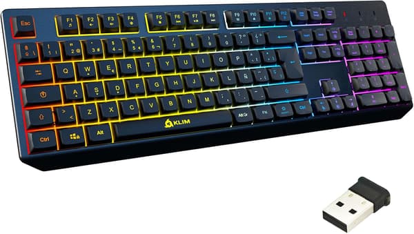 Computertastatur trådløst | Sort | RGB-belysning