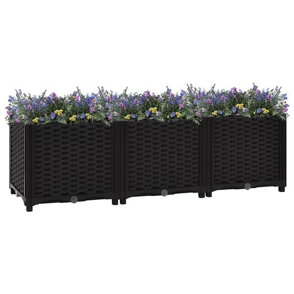 Plantlåda 120x40x38 cm | vädertålig polypropen | blomlåda
