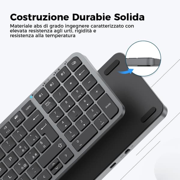 Computer-tastatur kompakt | trådløs forbindelse | flere enheder | USB-C