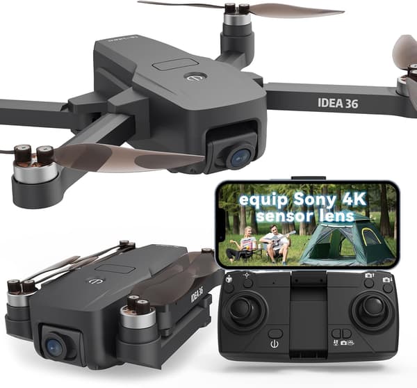 Luftfotodrone 4K-kamera | GPS-navigation | letvægtsmodel