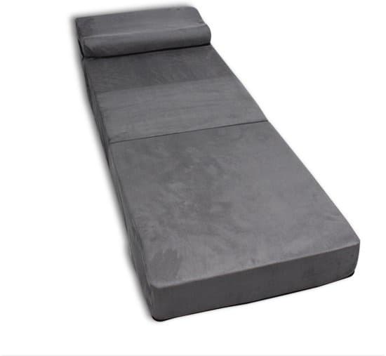 Foldemadras 70x200x15 cm | grå | sammenfoldelig gæsteseng