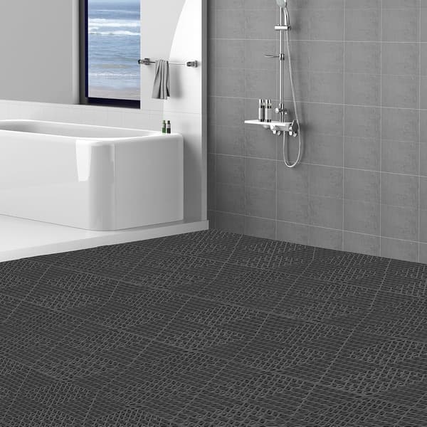 Trallplattor svarta | 30x30x1,5 cm | 55-pack | PVC | sammankopplingsbara