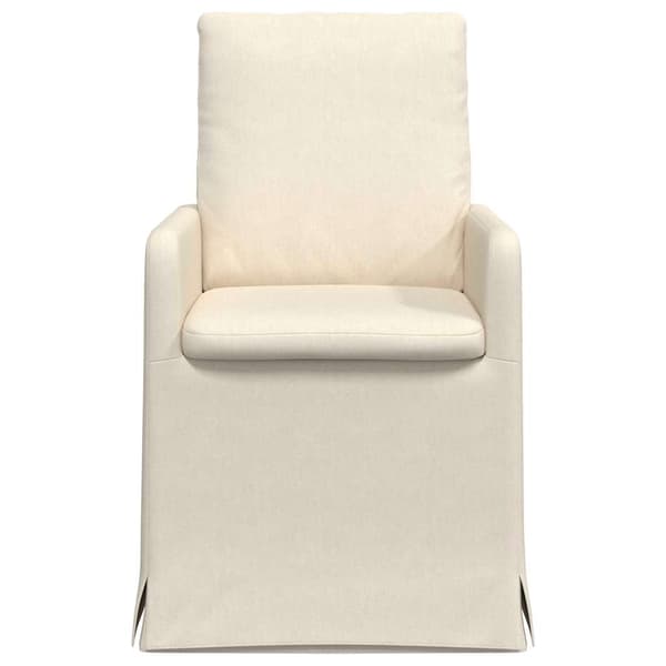 Köksstolar 2-pack beige | 57x67x98 cm | linne | metallstomme