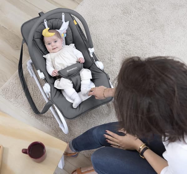 Babysitter Easy grå | 76 x 39 x 67 cm | ställbar vilstol
