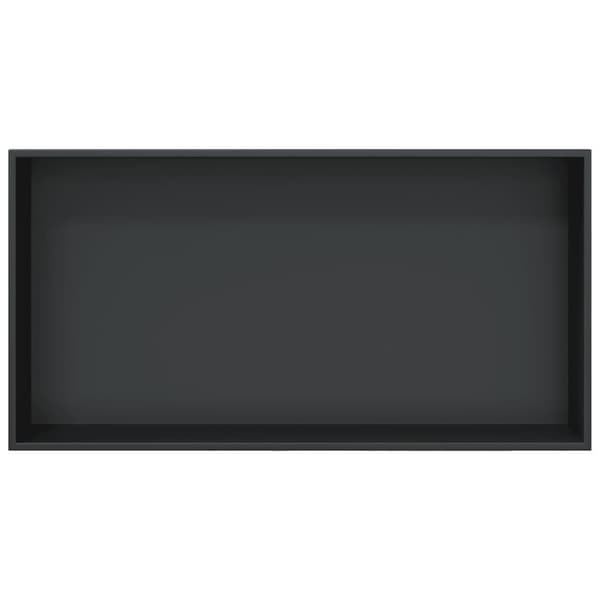 Brusehylde 62x32x9 cm | rustfrit stål | mat sort | badeværelsesopbevaring