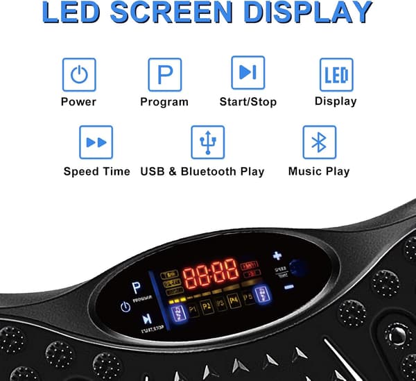 Vibrationsplatform 99 intensitetsniveauer | 5 træningsprogrammer | Bluetooth | modstandsbånd