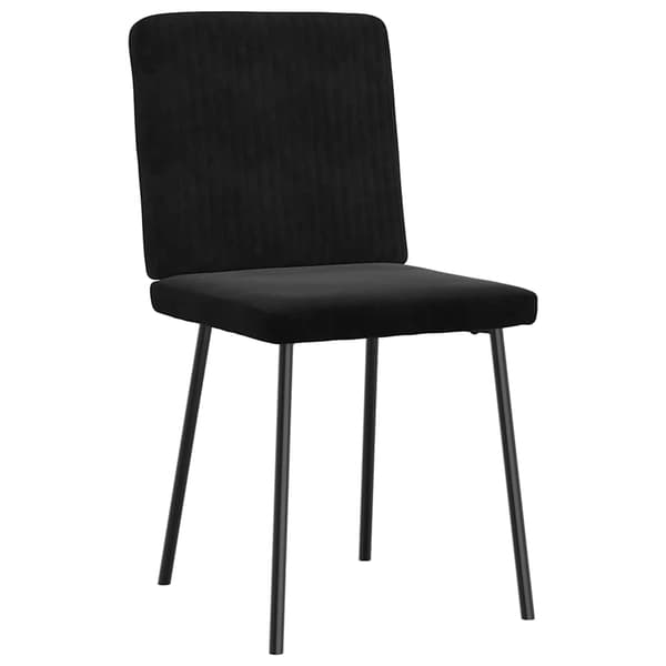 Stolar sammet 4 st | svarta | matrumsmöbler | stoppad sits
