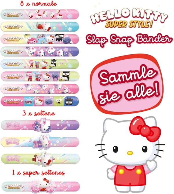 Børnearmbånd 24-pak | Hello Kitty-design | 16 cm | leg og samling