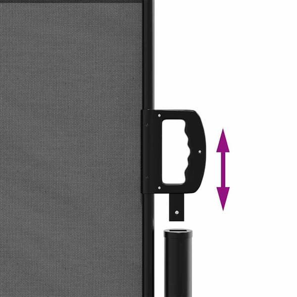 Sidemarkise antracit | 120x600 cm | udtrækkelig | polyester | UV-resistent