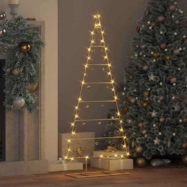 Væg juletræ metal | 125 cm | sort | julepynt