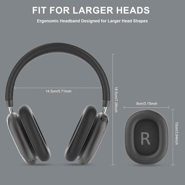 Trådløse hovedtelefoner | Bluetooth 6.0 | ANC | 65t batteritid | Space Gray