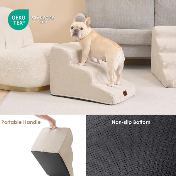 Hundetrapper blød | 3-trin | 40x57x40 cm | beige | til møbler