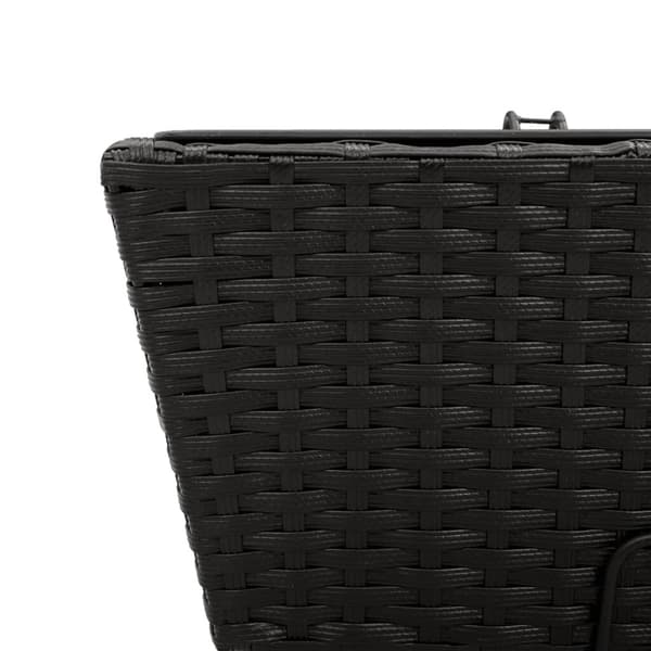 Urtepotteskjulere til ophæng | sort polyrattan | 2-pak