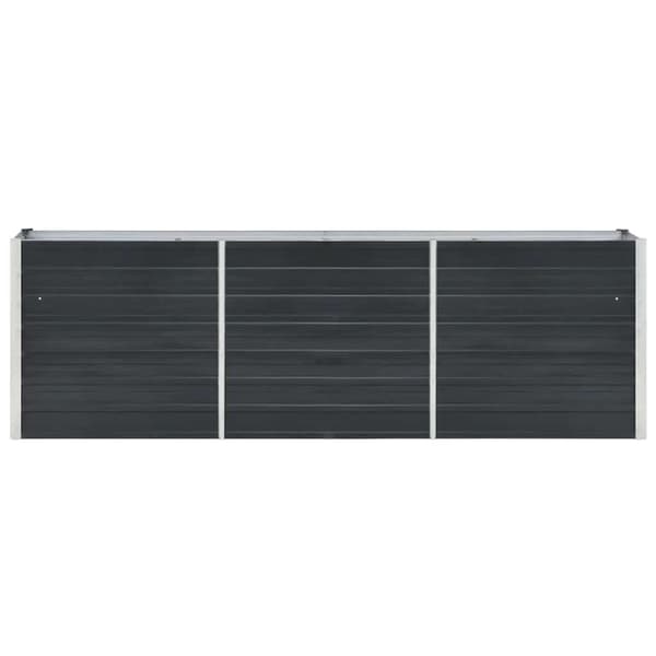 Højbed antracit 240x40x77 cm | galvaniseret stål | rektangulær