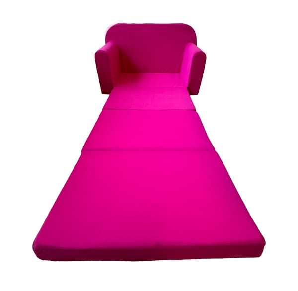 Barnrumsmöbler rosa bäddsoffa | 170x100 cm | utfällbar