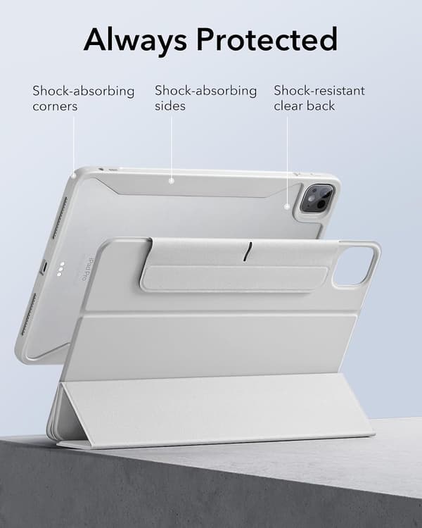 Tablettaske magnetisk | Hvid | iPad Pro 13 (2024) | Tri-Fold