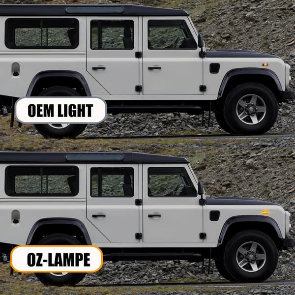 Sideblinklys LED | Land Rover Discovery 2, Defender, Freelander 1 | Smoke | Dynamisk