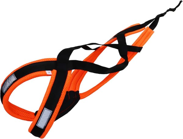 X-Back hundesele | Sort og neonorange | Størrelse S | Til træk