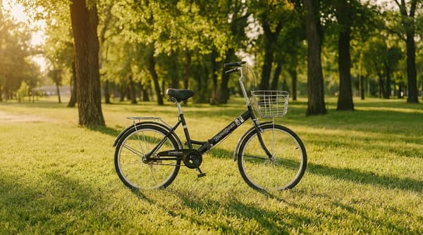 Pendlercykel sort 24-tommer | Foldebar | Single Speed