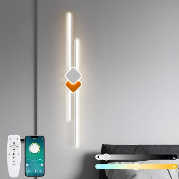 LED-belysning sort 65cm | 17W | dæmpbar | fjernstyret