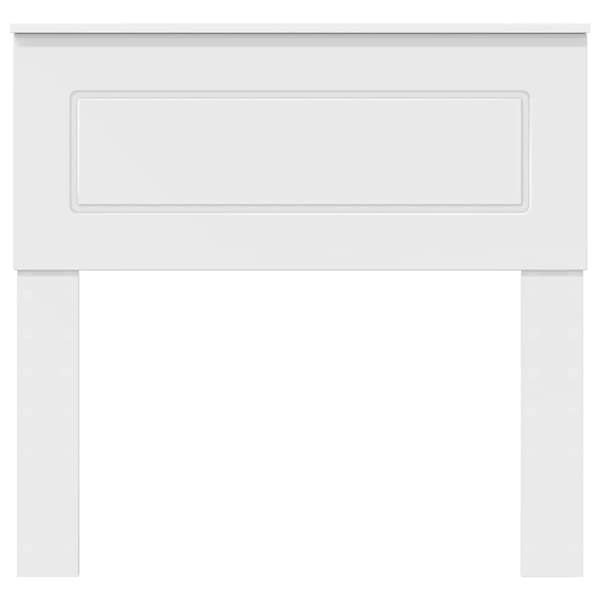 Sänggavel vit 93x7x100 cm | konstruerat trä | rektangulär