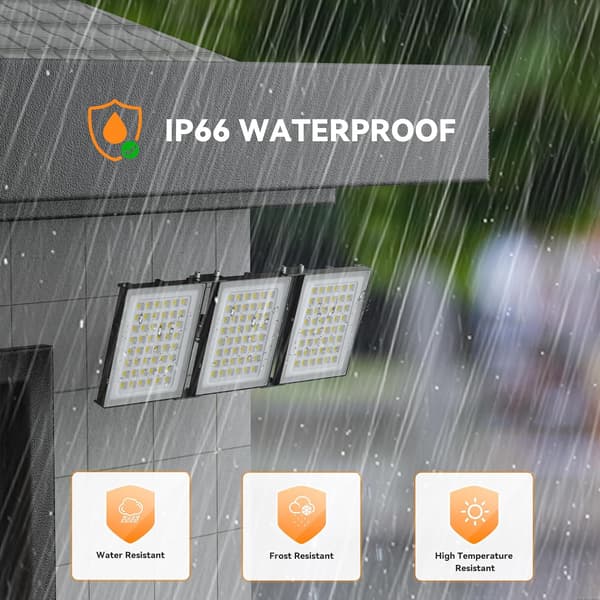 LED-projektør 600W | 60000LM | 6000K | IP66 | Sort